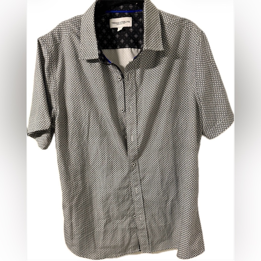 Thomas Sterling Men's Gray Short Sleeve Shirt